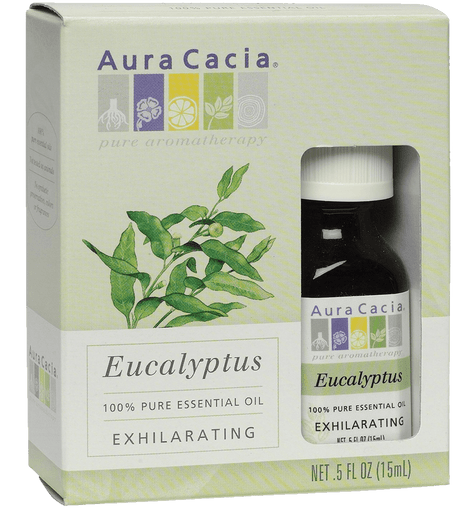 Aura Cacia Organic Essential Oil Eucalyptus 0.5 Ounce