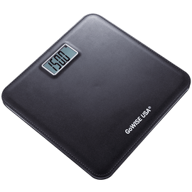 GoWISE USA GW22035 Electronic Personal Digital Scale w- Step-On Techonology & Wide Platform & LCD Display 400LB Capacity Black