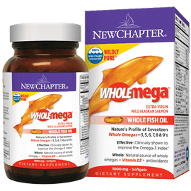 New Chapter Wholemega Whole Fish Oil Extra-Virgin Wild Alaskan Salmon